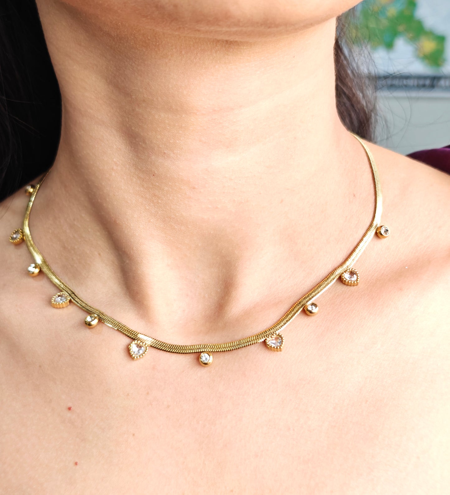 Sneck chain Heart Necklace