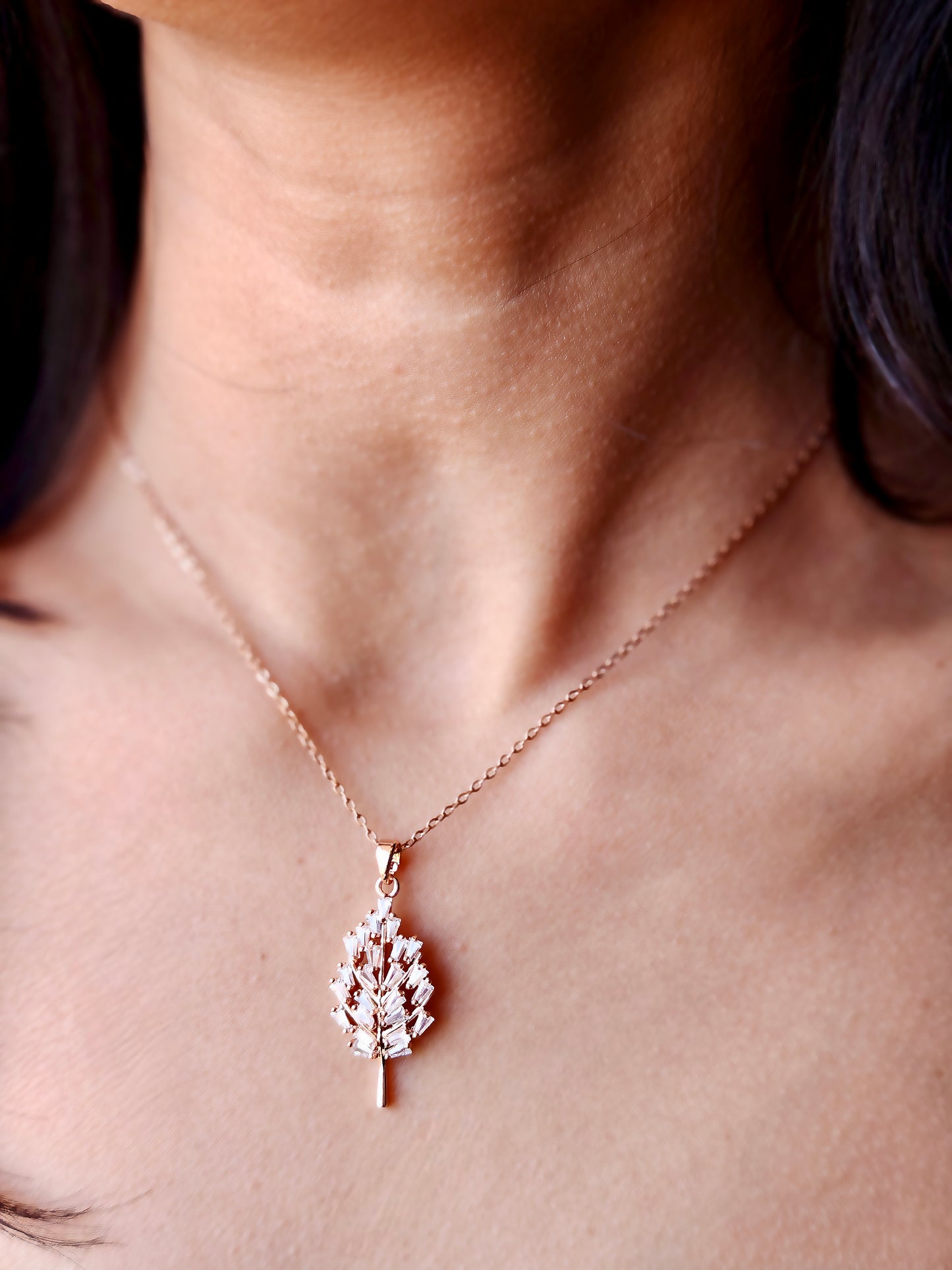 Nature's fashion pendent necklace | Water proof jewelry for woman