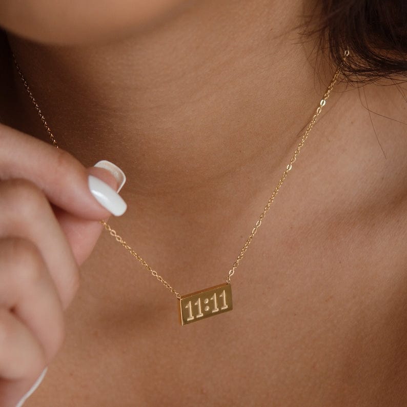 The 11:11 necklace | Gold plated| Hypoallergenic | Waterproof