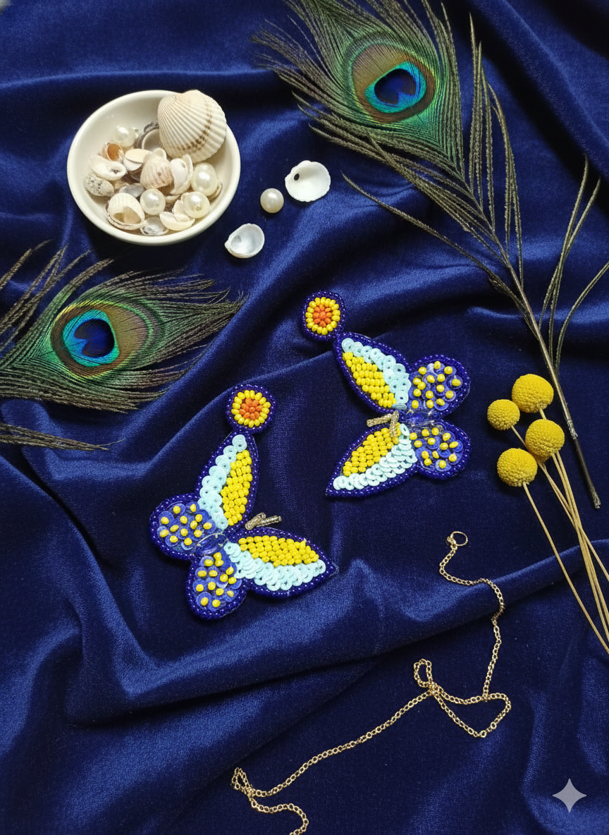 Handcrafted Divine Butterfly earrings