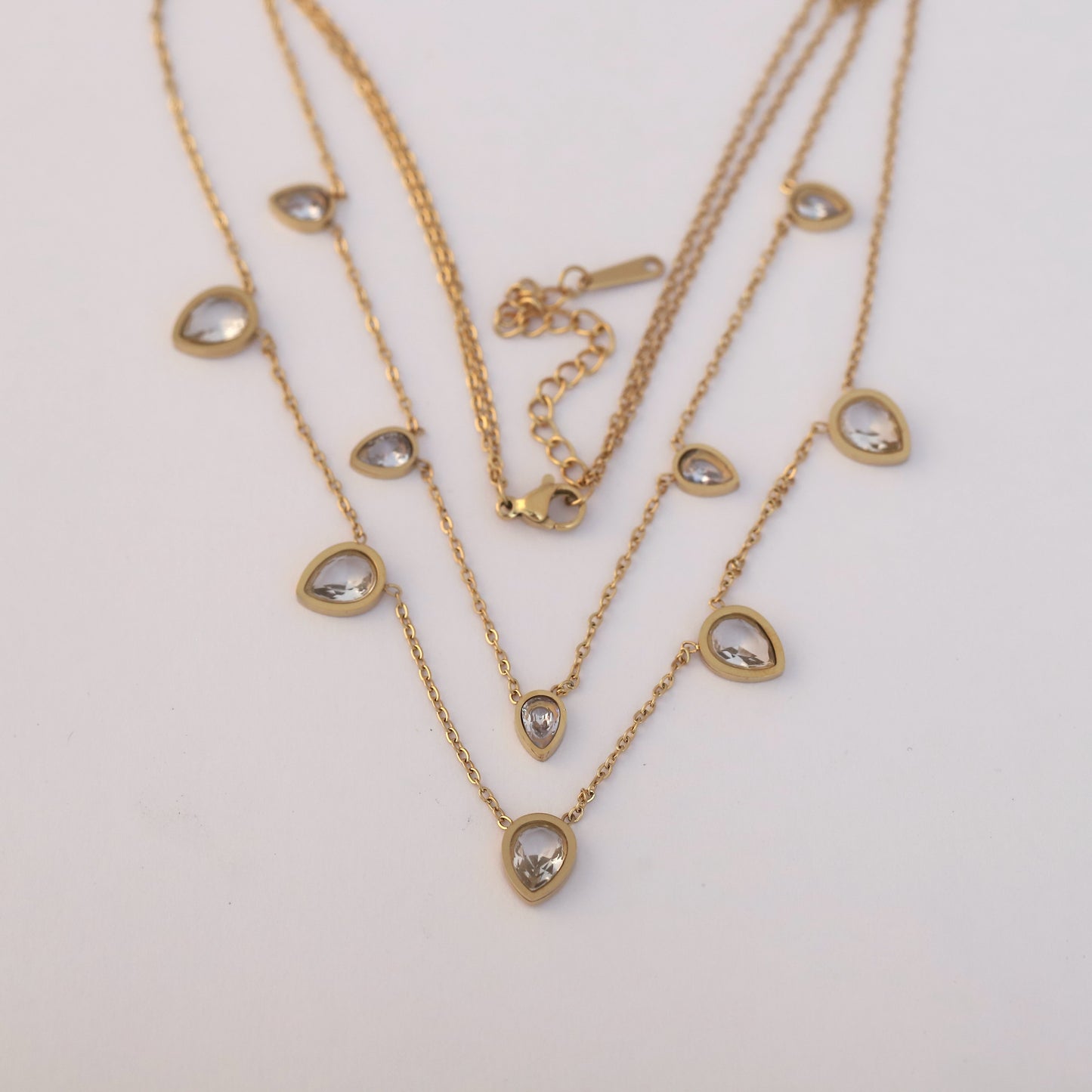 Starlit Strands: Layered Elegance Necklace