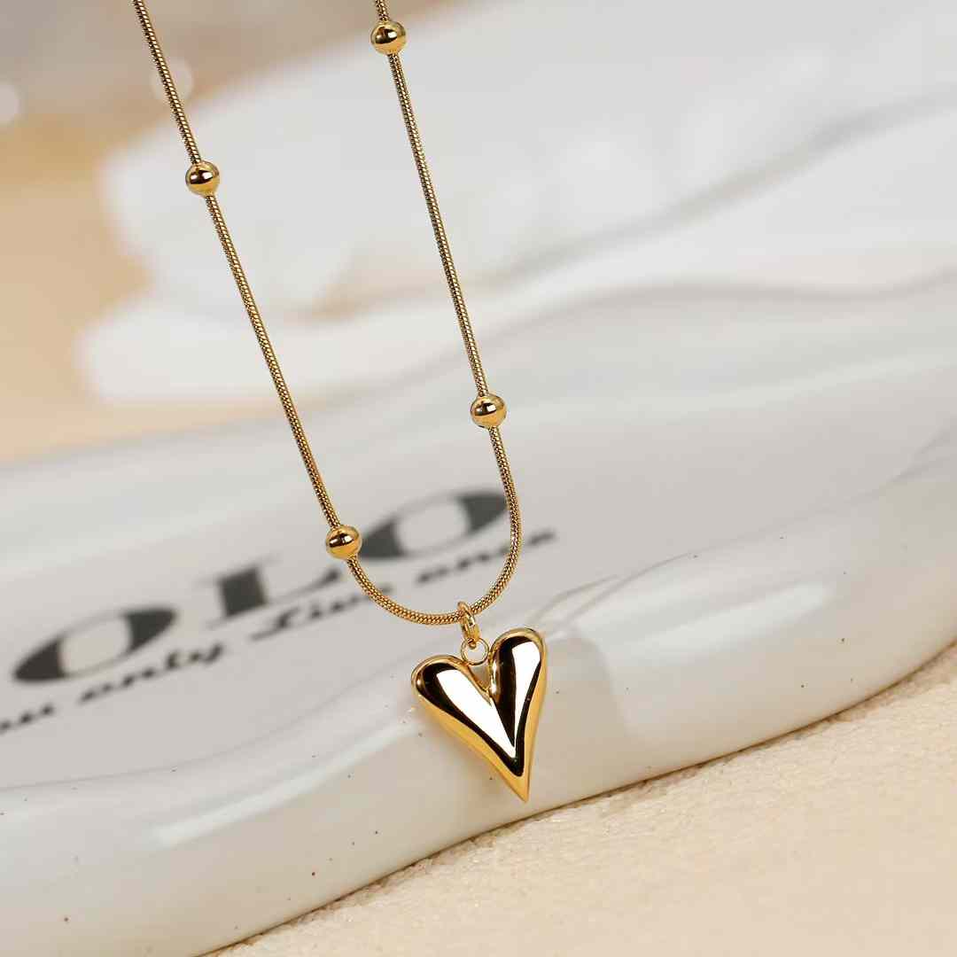 Heart Necklace| Gold plated| waterproof