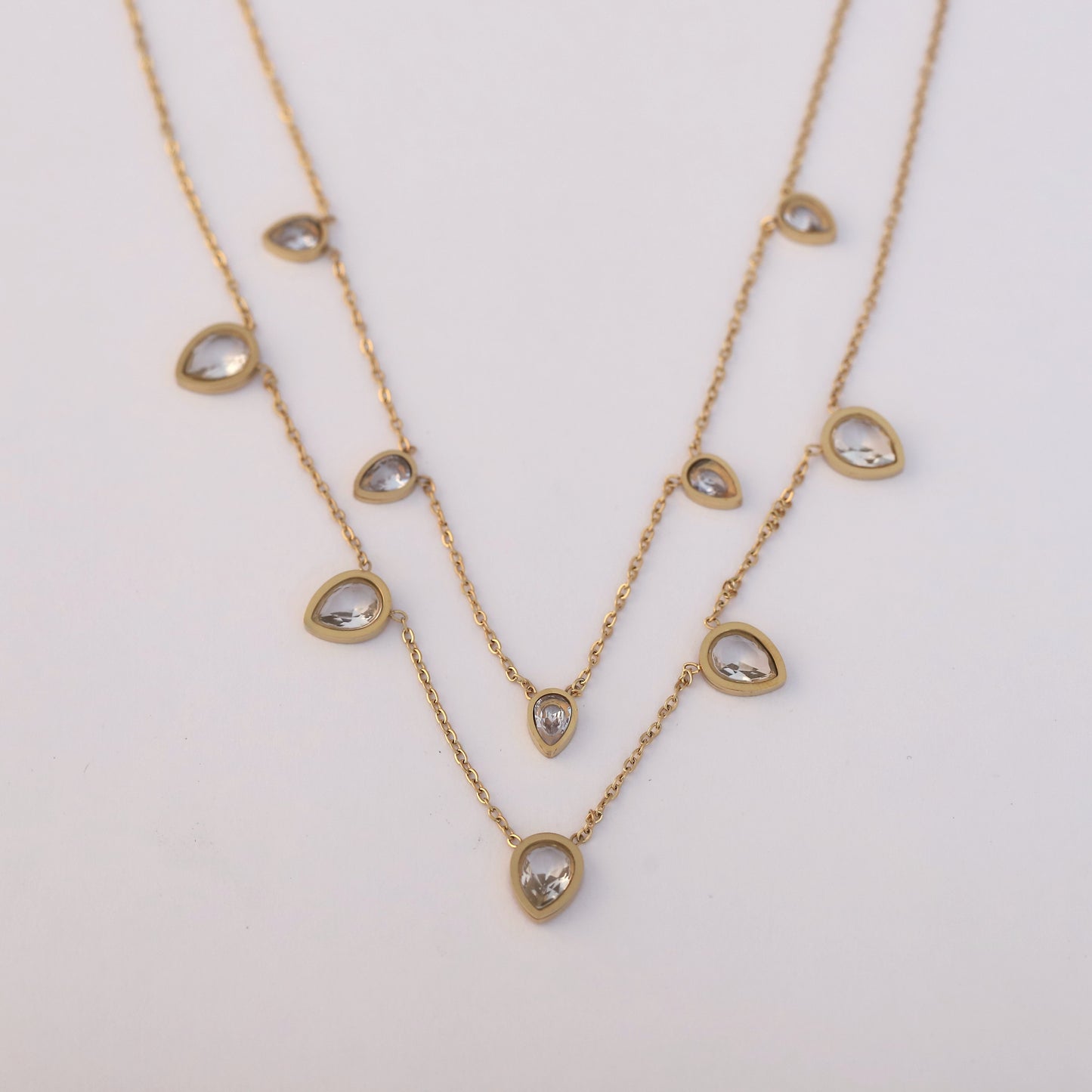 Starlit Strands: Layered Elegance Necklace