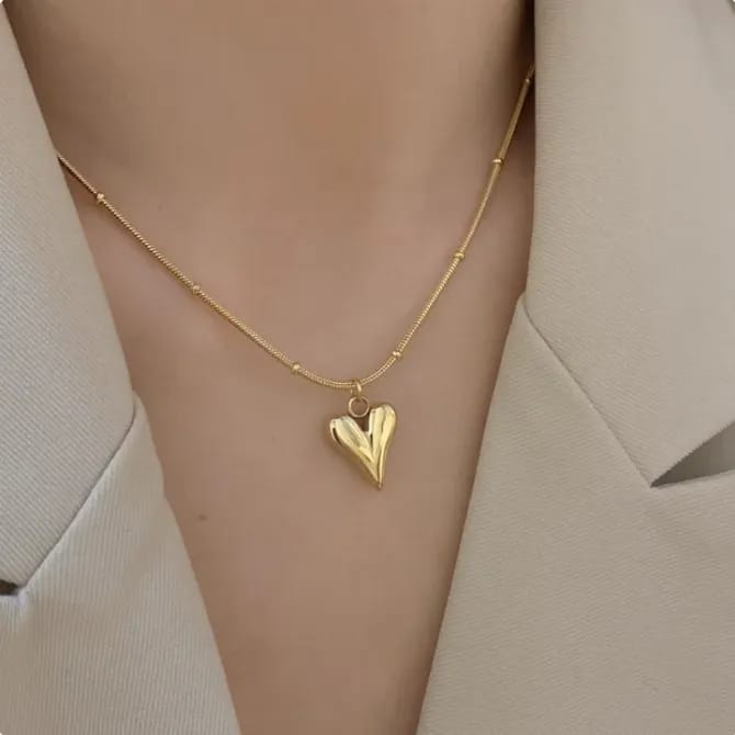 Heart Necklace| Gold plated| waterproof