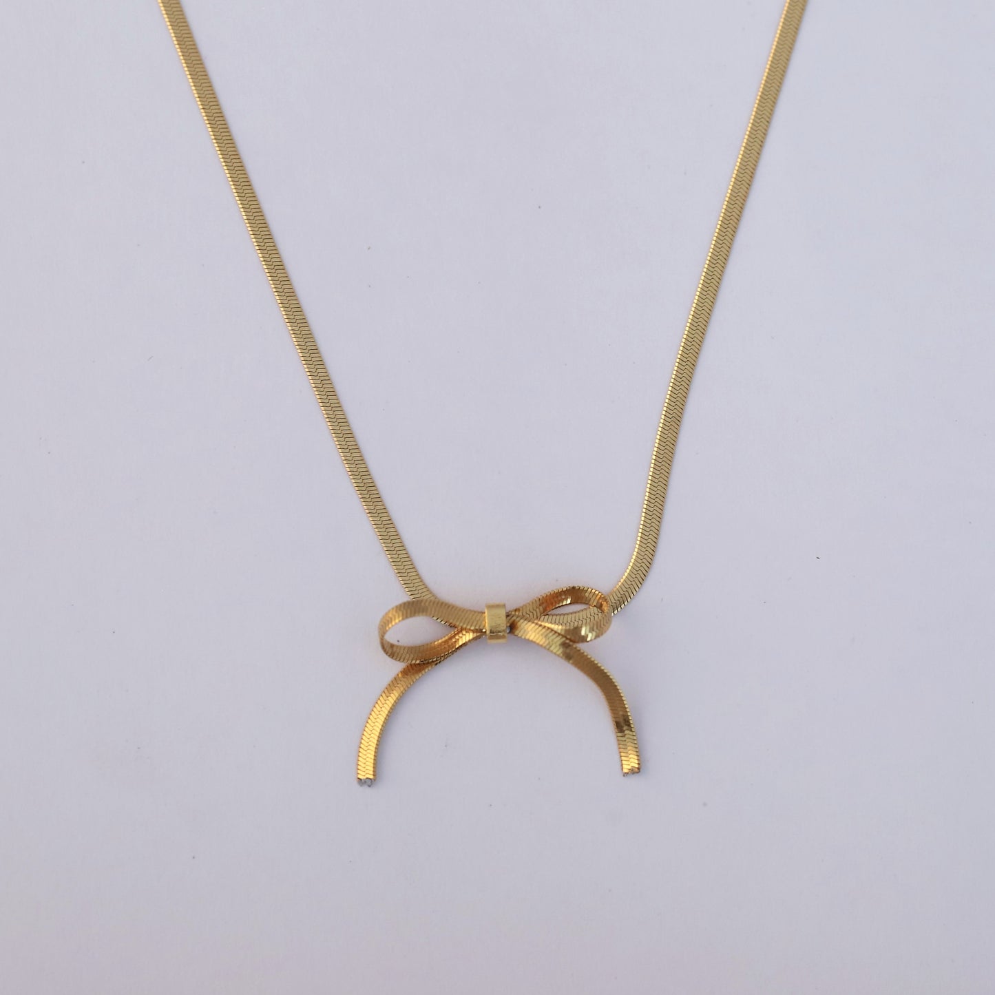 The Gold bow Necklace