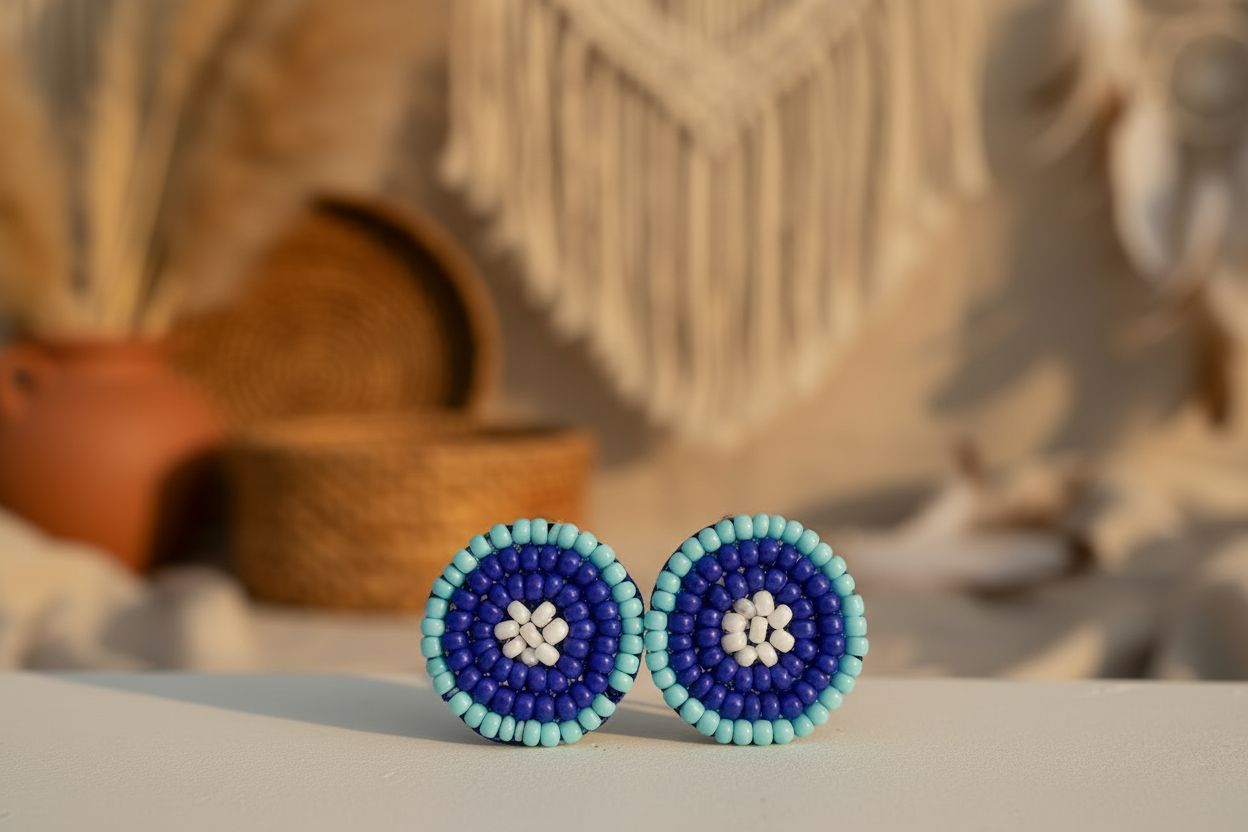 Evil eye earrings