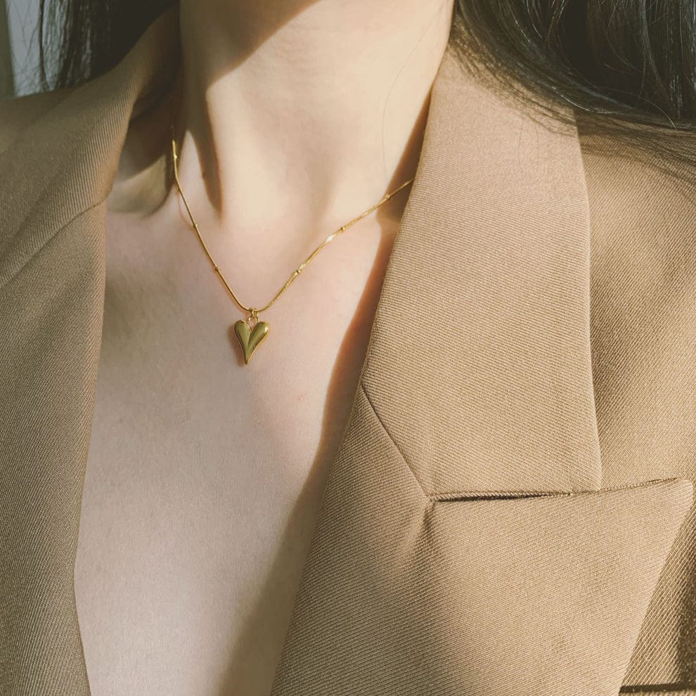 Heart Necklace| Gold plated| waterproof