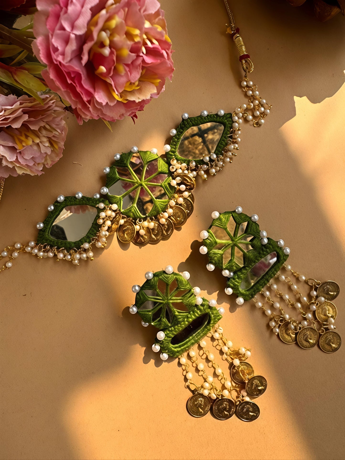 Haldi/Mehndi special Mirror jewelry