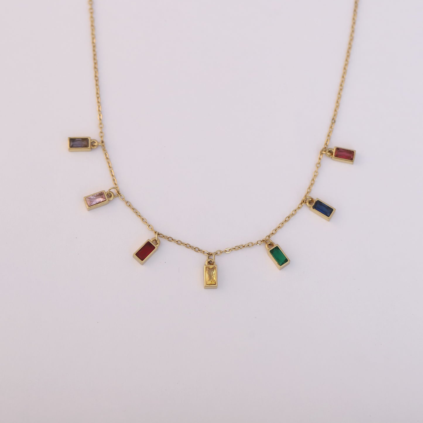 Prism Glow: Vibrant Stone Statement Necklace