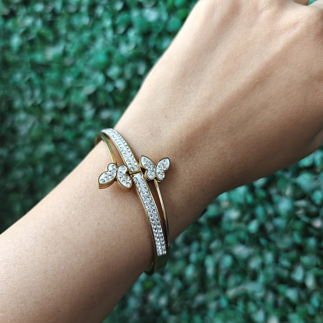 Sleek Metallic Wrap Bracelet