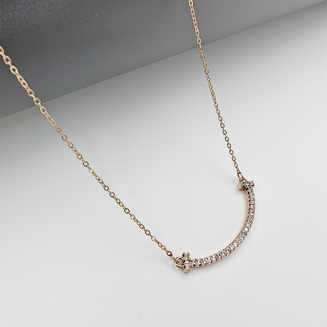 Rose gold daily wear necklace | Anti Tarnish | Water proof