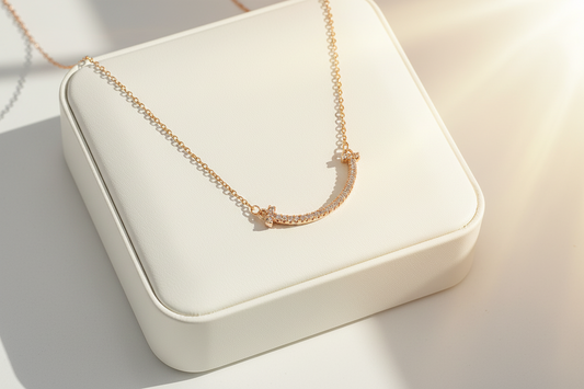 Rose gold daily wear necklace | Anti Tarnish | Water proof