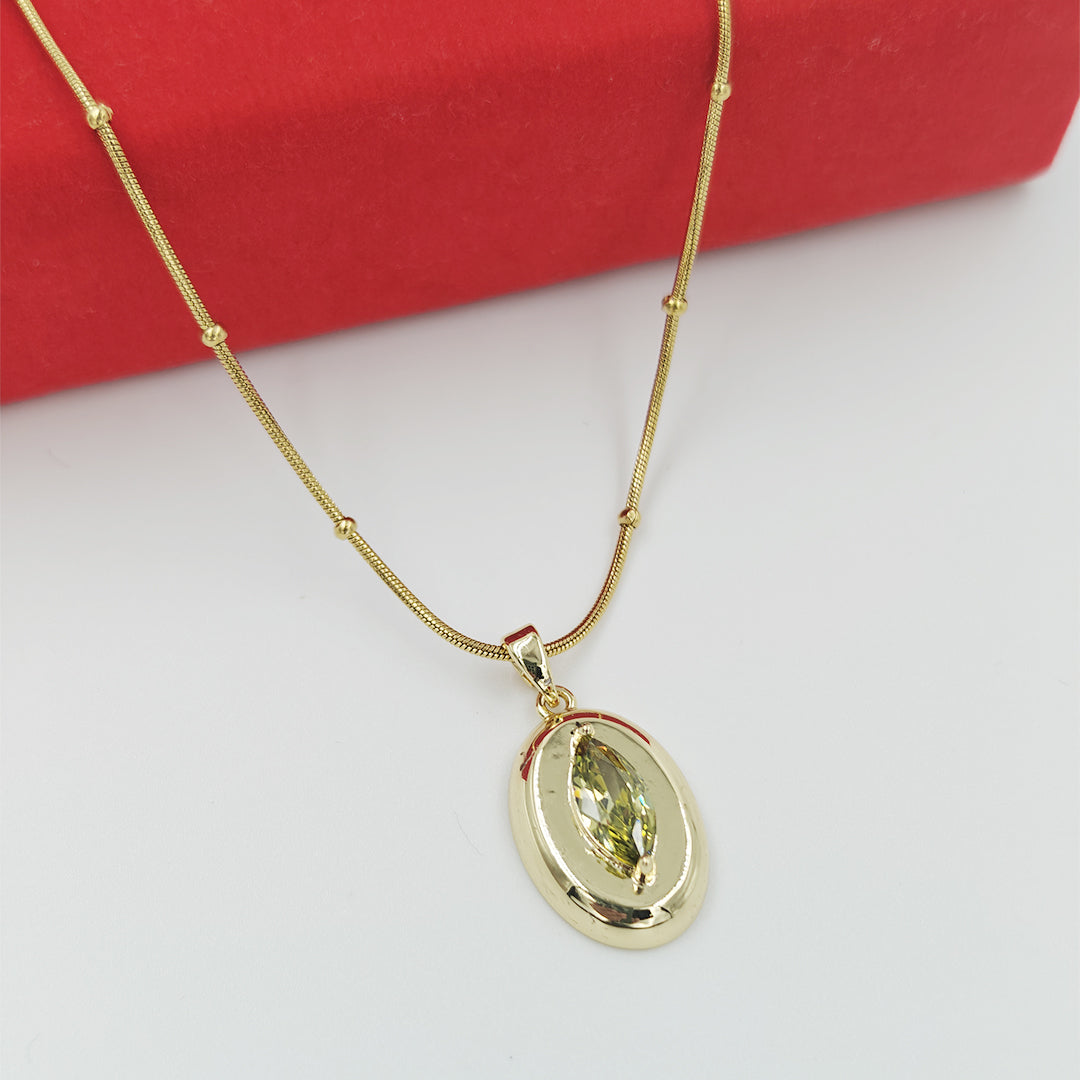 Luxury Gold-Plated Chain Pendant – Waterproof, Tarnish-Proof, and Trendy