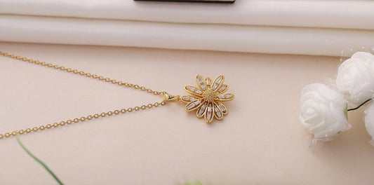 Sunflower necklace
