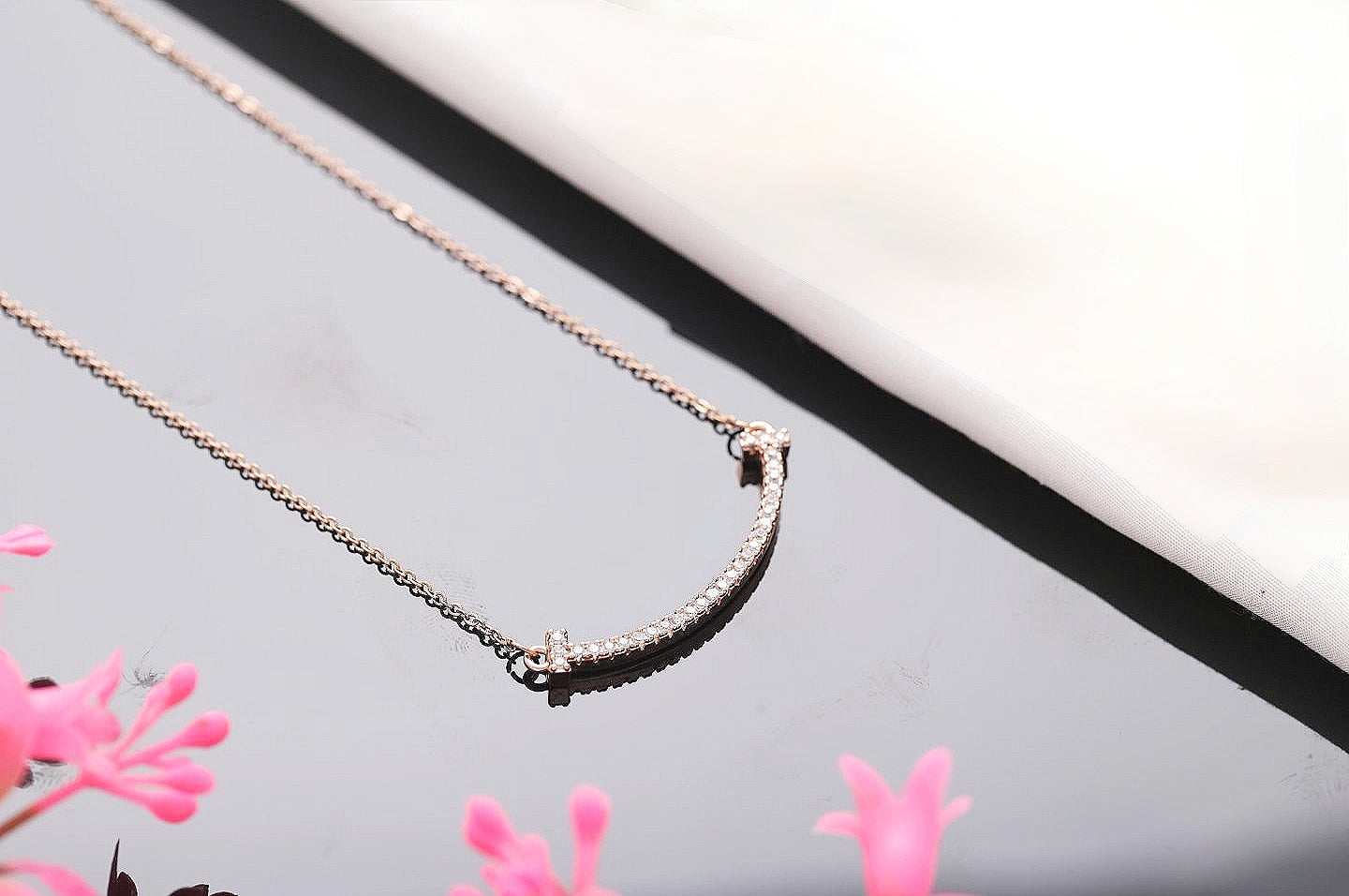 Rose gold daily wear necklace | Anti Tarnish | Water proof