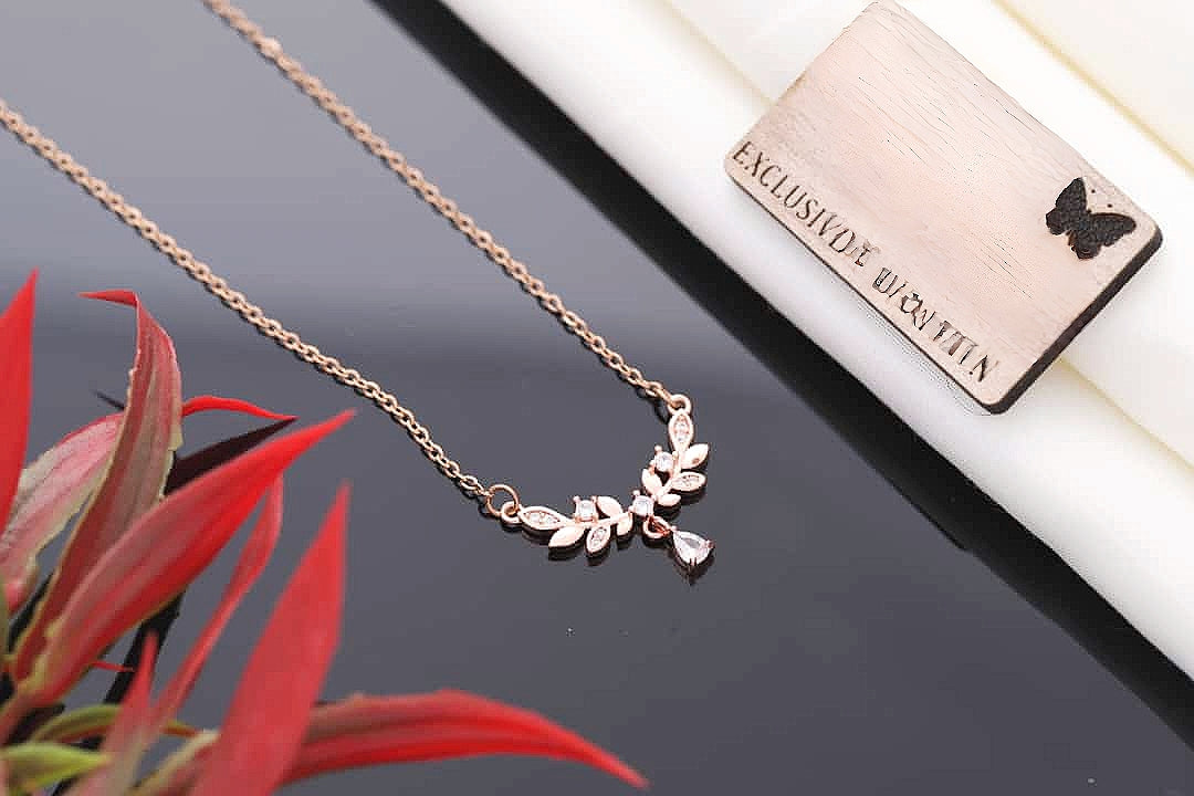 Cute pendent necklace | Rose gold Anti Tarnish Jewelry