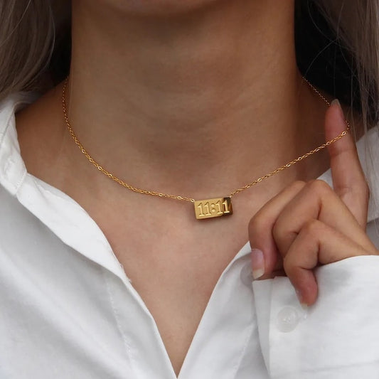 The 11:11 necklace | Gold plated| Hypoallergenic | Waterproof