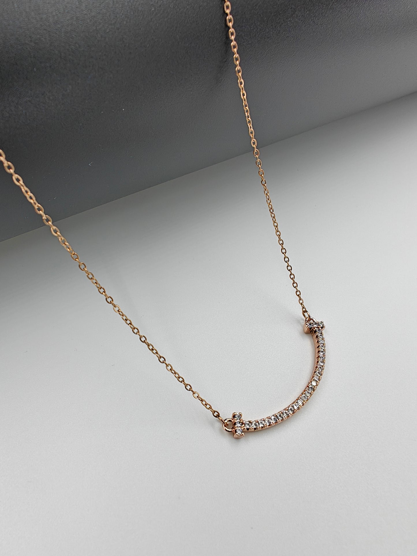 Rose gold daily wear necklace | Anti Tarnish | Water proof