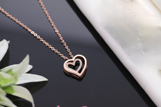 Cute rose gold necklace | Celebrity inspired anti tarnish jewelry