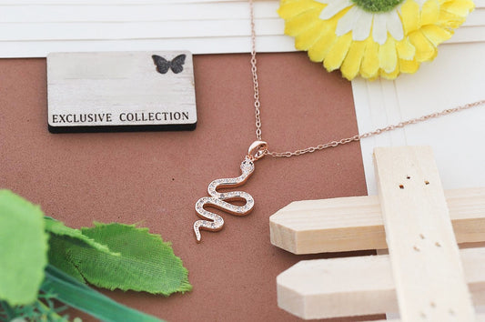 Snake pendent necklace | 18k gold plated jewelry