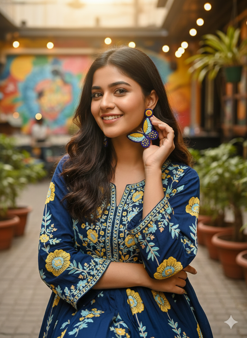 Handcrafted Divine Butterfly earrings