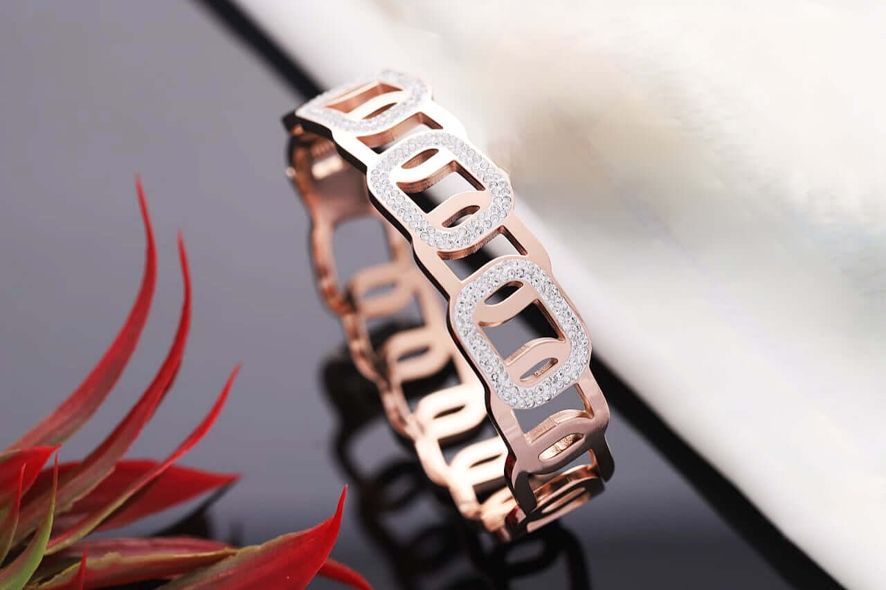 female rose gold bracelet