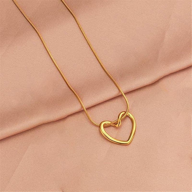 Tie heart Necklace| Gold plated| Anti Tarnish| Waterproof