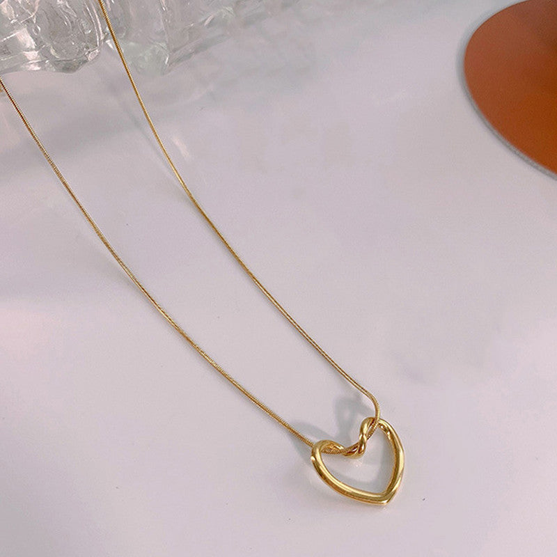 Tie heart Necklace| Gold plated| Anti Tarnish| Waterproof