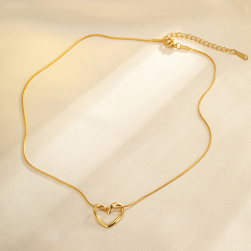 Tie heart Necklace| Gold plated| Anti Tarnish| Waterproof