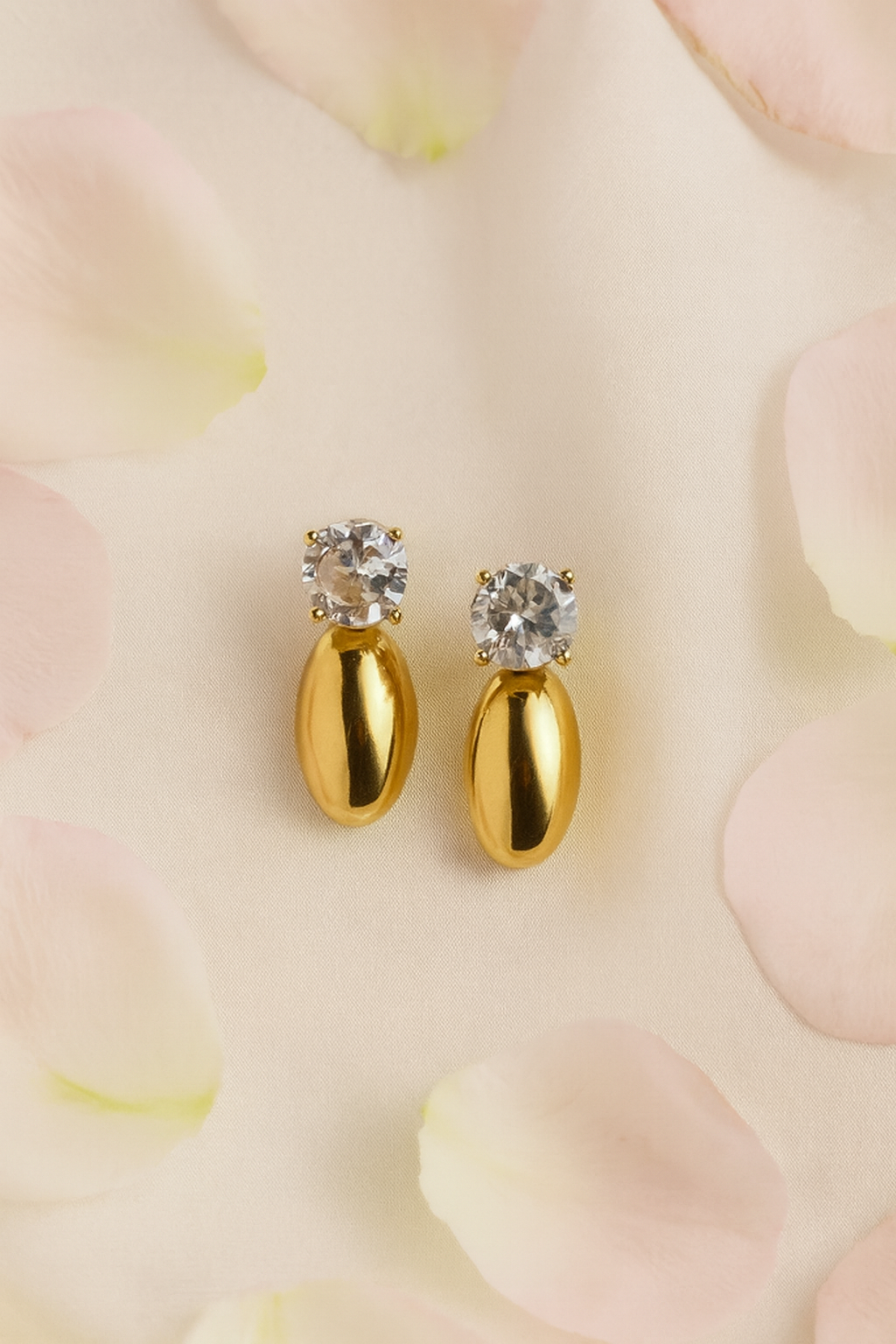 Gold plated AD earrings