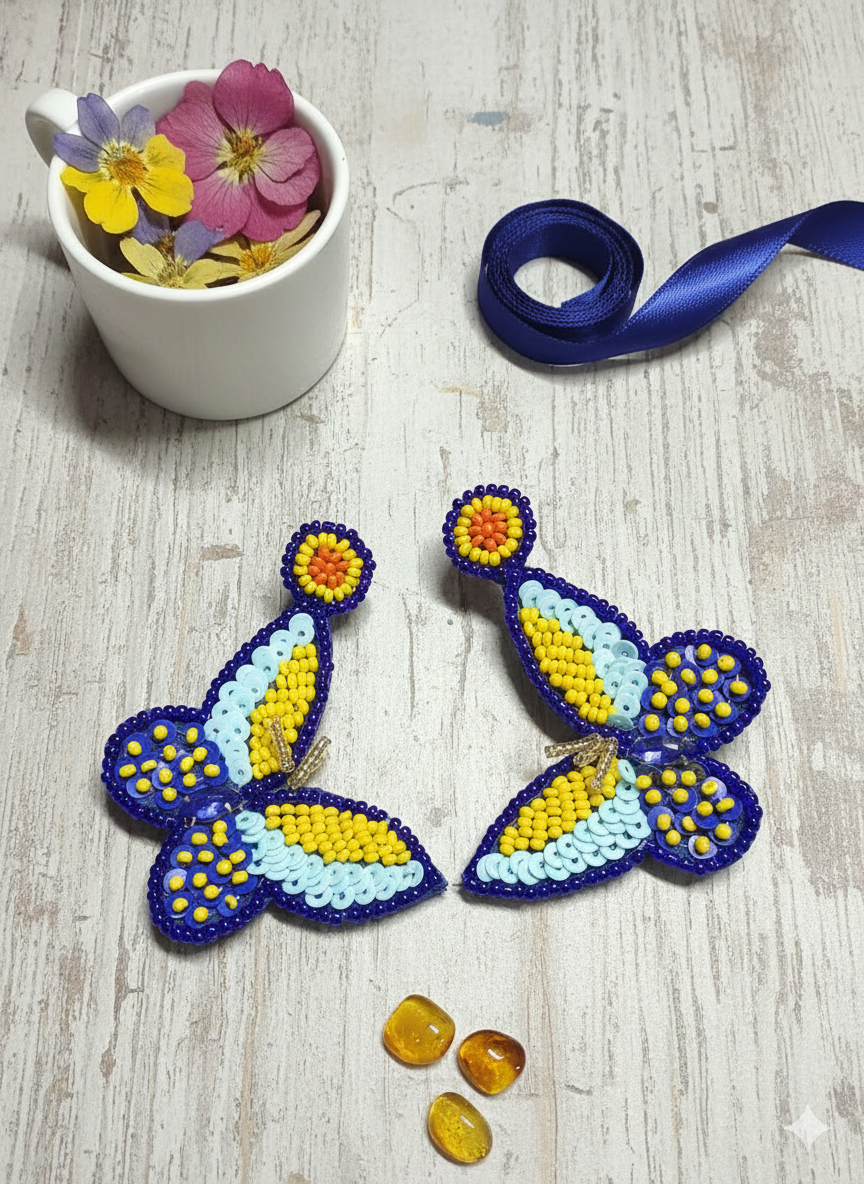 Handcrafted Divine Butterfly earrings