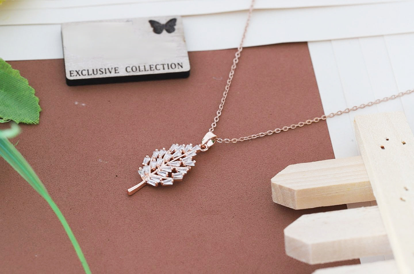 Nature's fashion pendent necklace | Water proof jewelry for woman