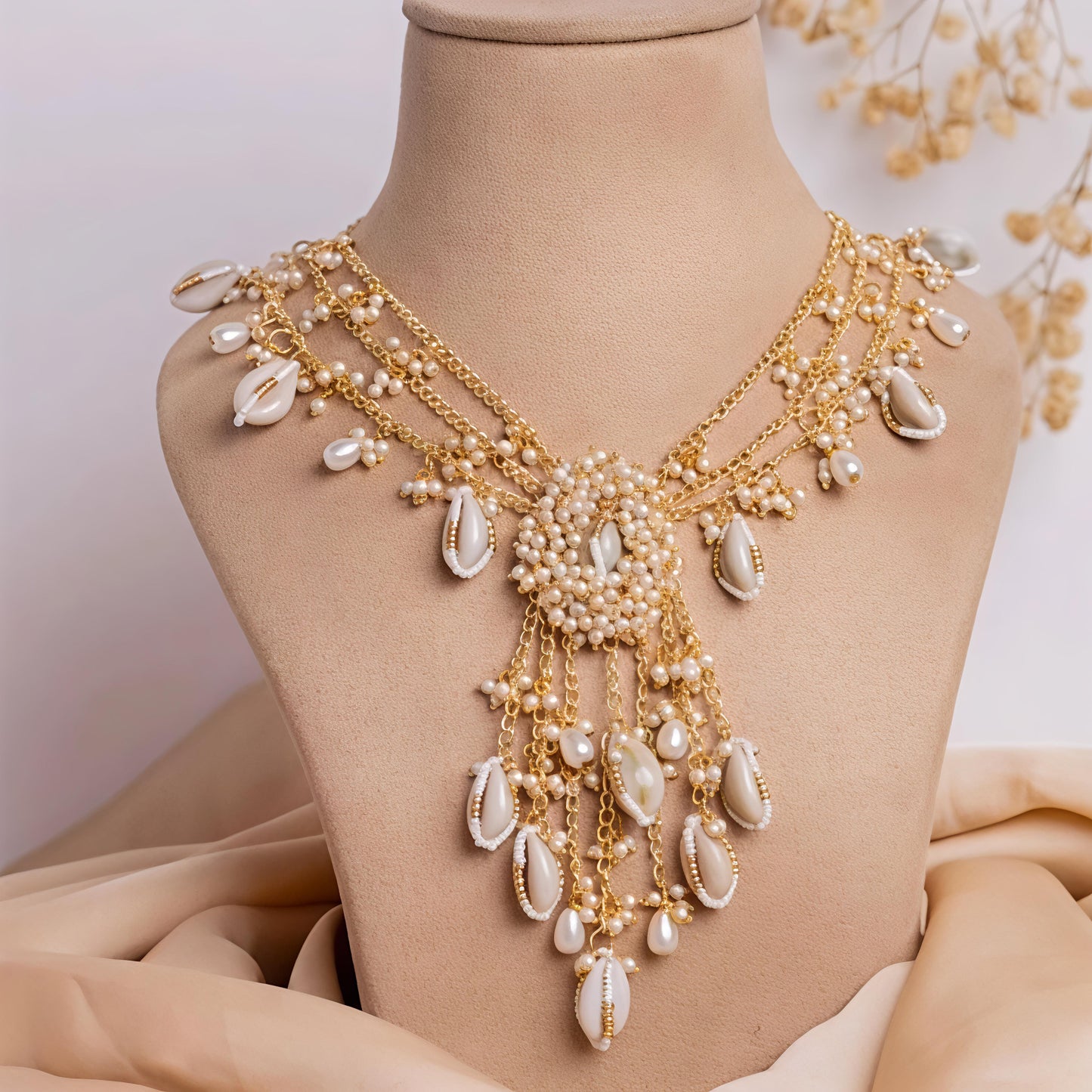 A wedding special Handcrafted shell jewelry