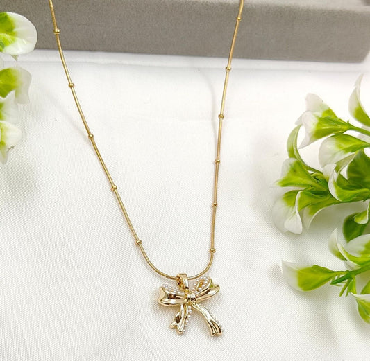 Designer bow Necklace