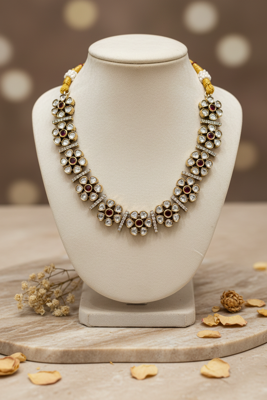 Royal Moissanite Statement Necklace Set