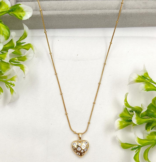 Gold charming Heart necklace