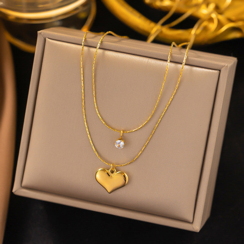 Layered heart Necklace