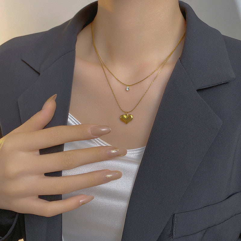 Layered heart Necklace