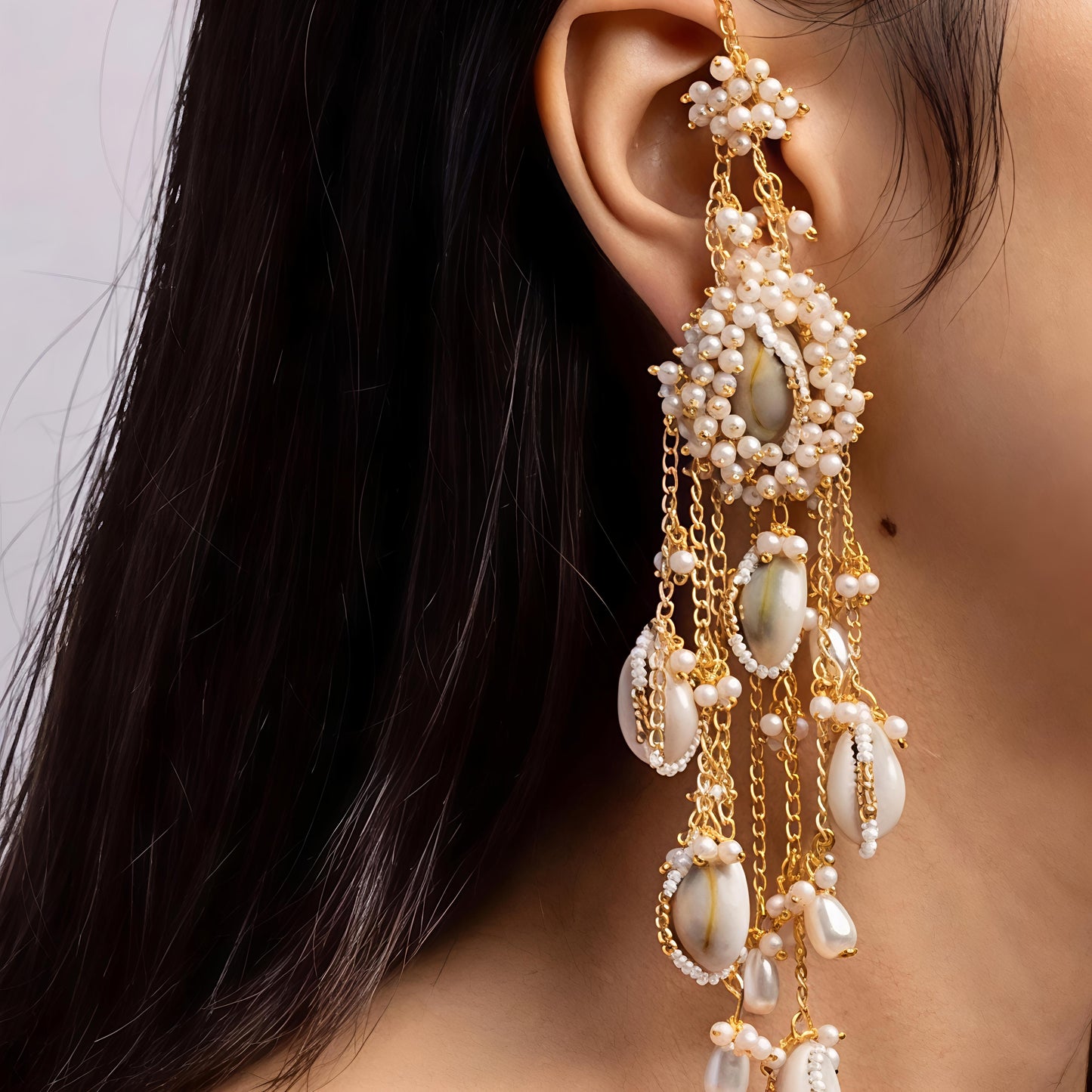 A wedding special Handcrafted shell jewelry