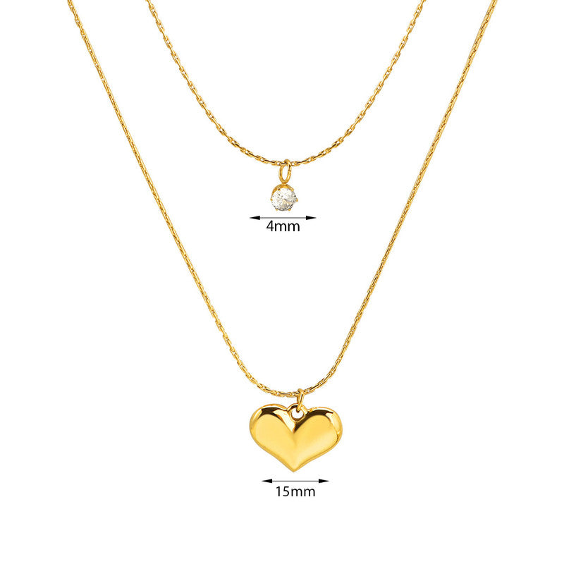 Layered heart Necklace