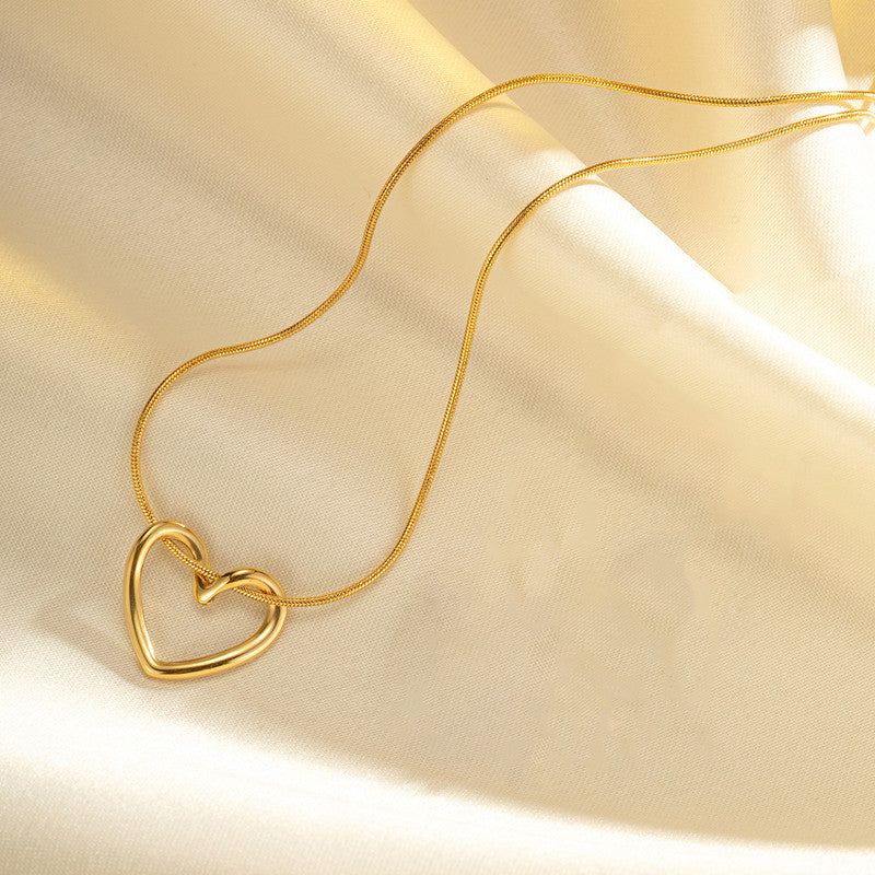 Tie heart Necklace| Gold plated| Anti Tarnish| Waterproof
