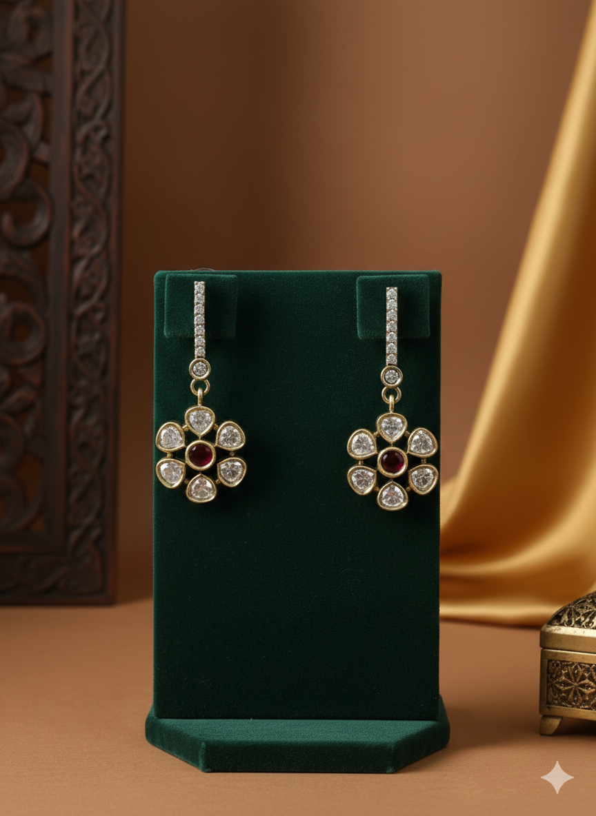 Royal Moissanite Statement Necklace Set